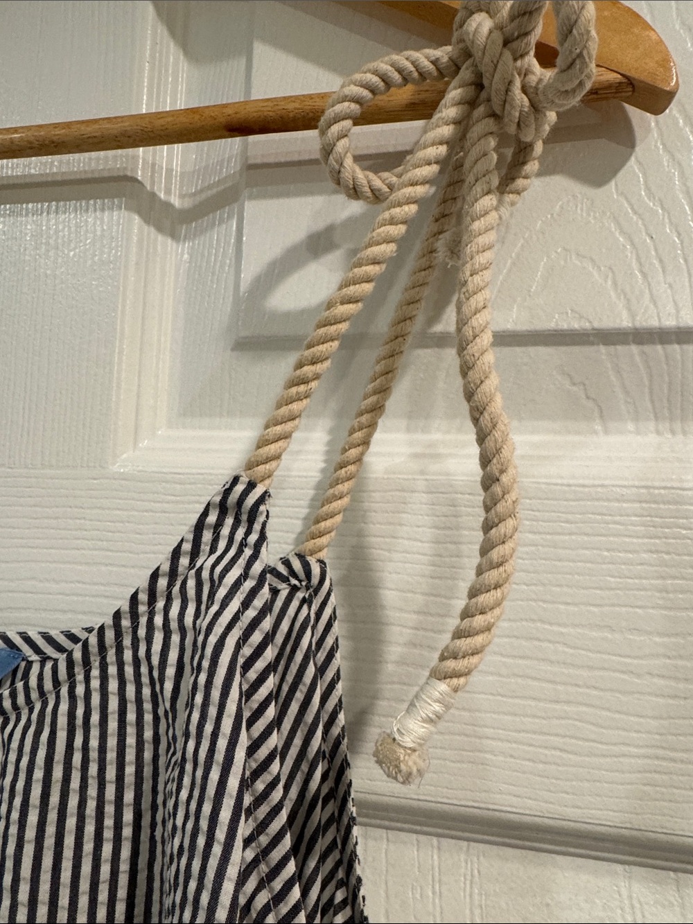 Kiel James Patrick Navy and White Striped Beach Cover - Picture 4 of 7